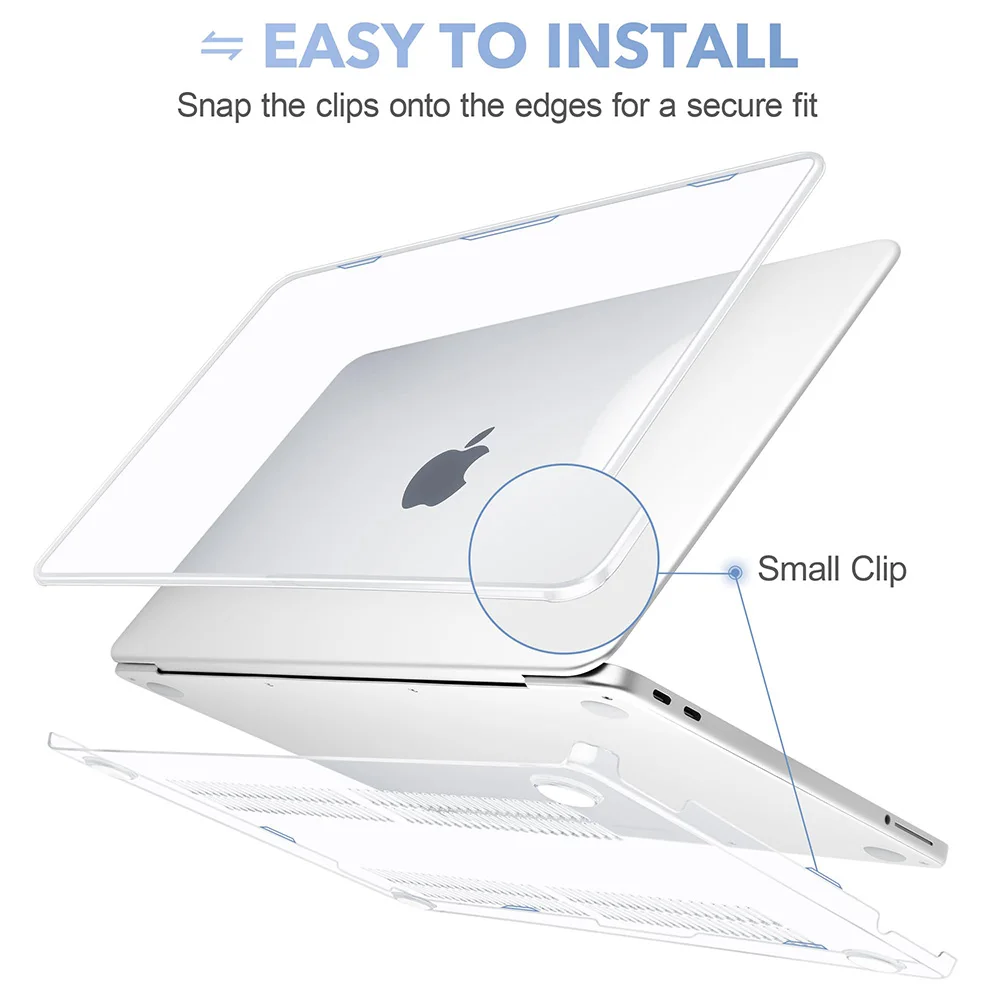 Clear Case For MacBook Air 13.6 M5 A3449 Case MacBook Neo Air13.6 A3240 M4 M3 M2 A3113 A2681 Pro 13 A2251/A2289/A2338 Case Cover