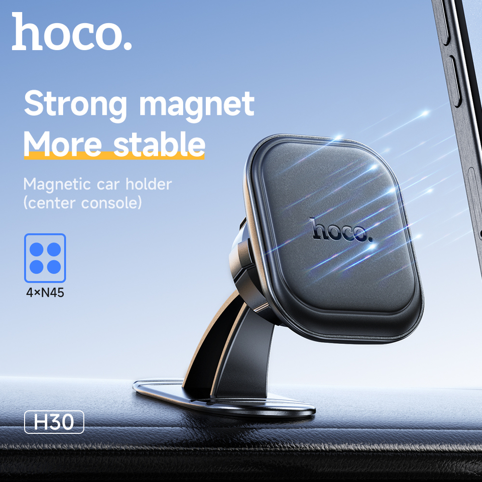  HOCO H30 Magnetic Phone Mount Car Center Console Universal Smartphone Mobile Stand for All iPhone & Android Phones 