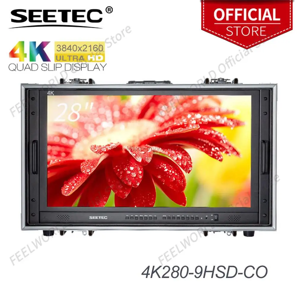 

SEETEC 4K280-9HSD-CO 4K Monitor 28" 3840x2160 Ultra-HD Resolution Carry-on Broadcast LCD Monitor with Suitcase Monitoring Studio