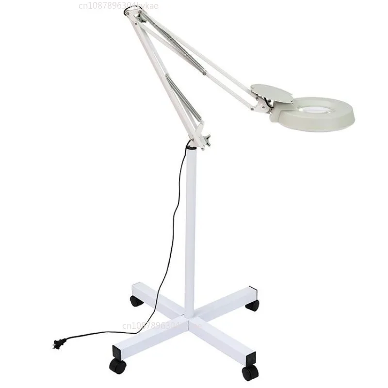 Cultural Relics Restoration Laboratory High Definition Movable Floor Magnifying Glass Lamp Bracket Stepless Dimming Brightness