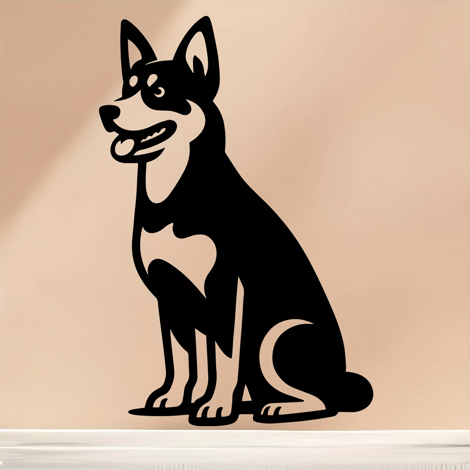 Art mural 2D en métal en forme de chien Kelpie, statue murale de berger australien pour la décoration de garage ou de cave à outils, cadeau idéal pour les amoureux des chiens