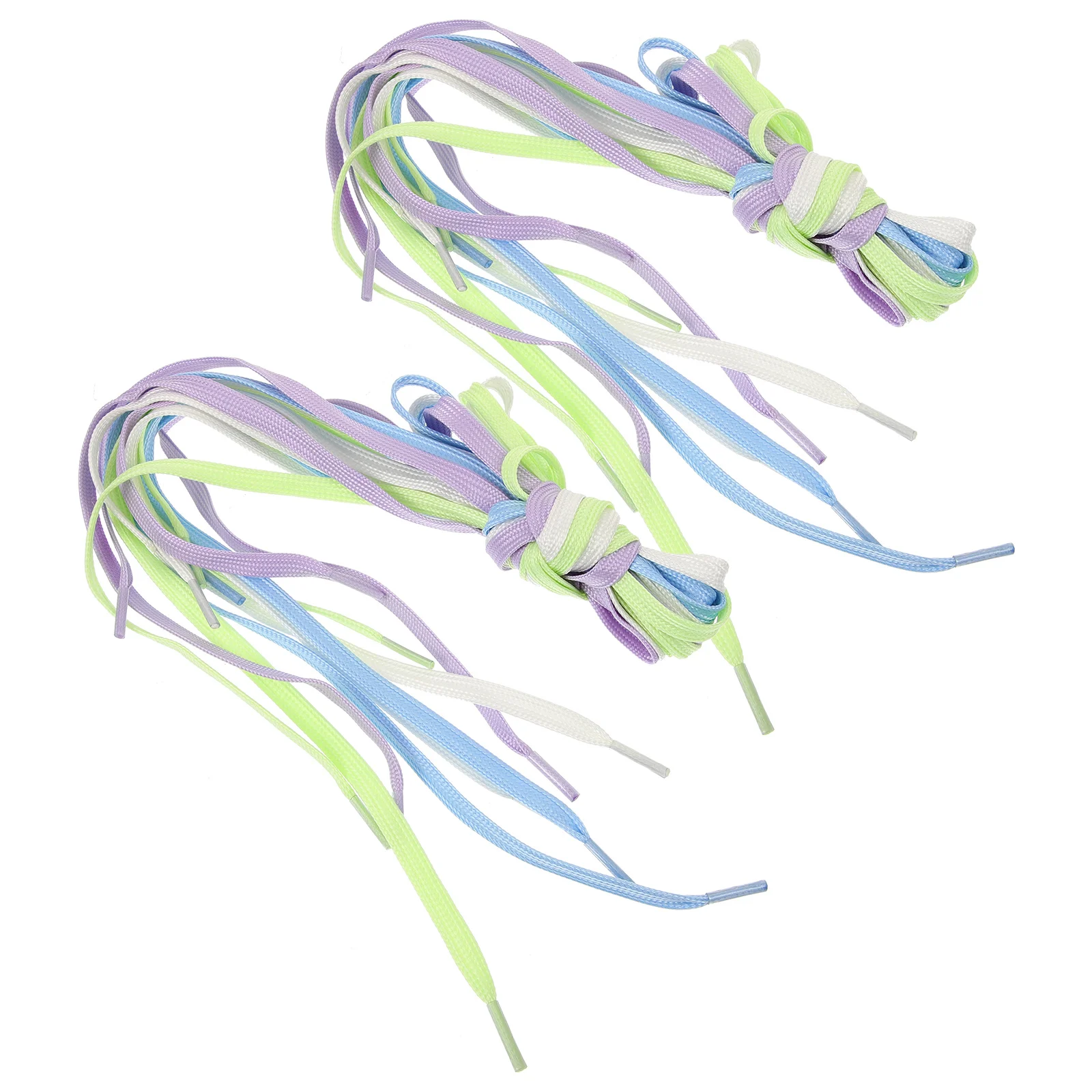 

4Pairs Night Glow Luminous Shoe String Flat Rope Lace Wear-Resistant Sports Shoes Outdoor Shoelaces Rope Laces