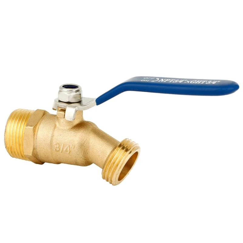 Outdoor Faucet Brass Ball Shut Off Valves with Quarter Turn Handle and Male Threaded Ends for Irrigation Lines and Exterior M4YD