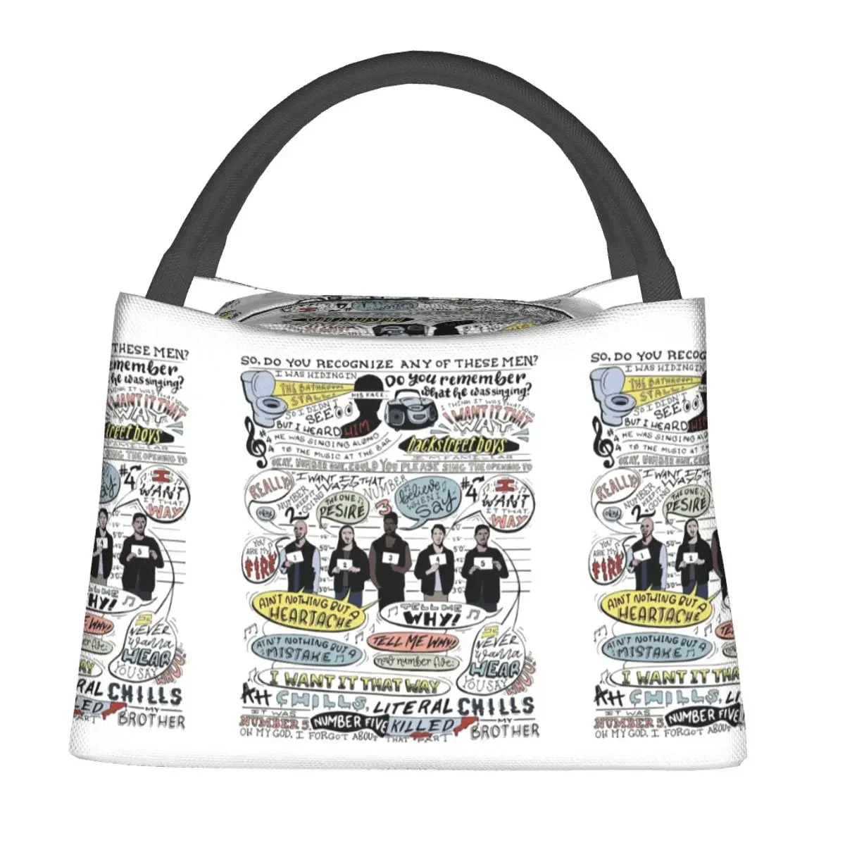 I Want It That Way B99 (Colorized) Lunch Bags Insulated Bento Box Resuable Lunch Tote Picnic Bags Cooler for Woman Student