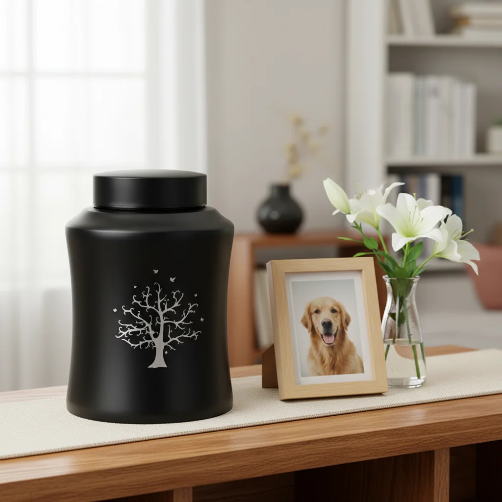 

Stainless Steel Pet Urn Airtight Design Funeral Keepsake For Cats Dogs