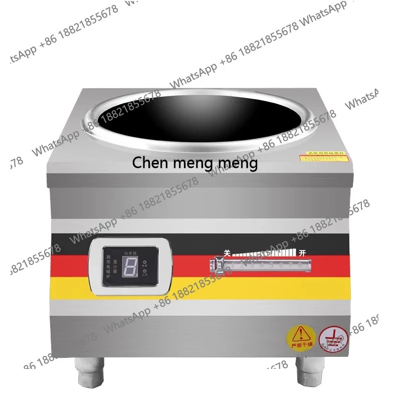 

Commercial electromagnetic concave frying stove 10000w desktop stove school catering canteen kitchen high power commercial