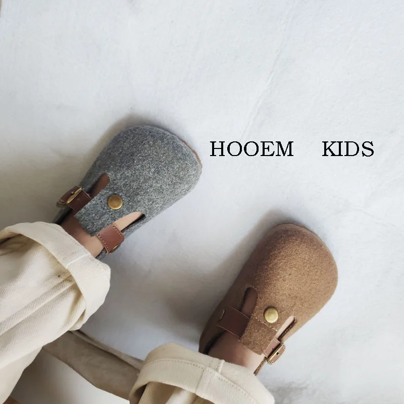 

Children Shoes 2021 Autumn Winter Kids Shoes Girls Wooden Shoes Boys T-Shaped Shoes Toddler Kids Leather Shoes
