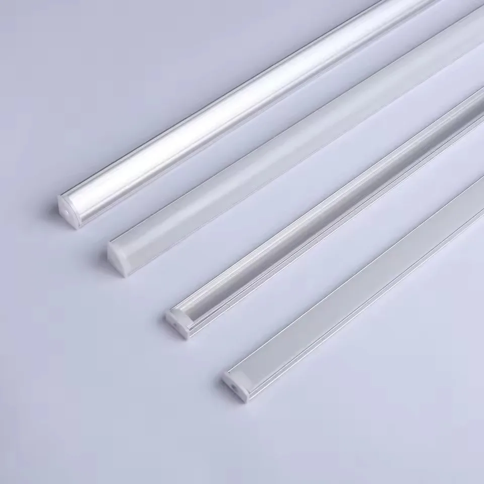 50cm Aluminium Channel for Led Strip U V Style Aluminum Profile with Diffuser Milky PC Cover,LED Bar Strips Light Holder