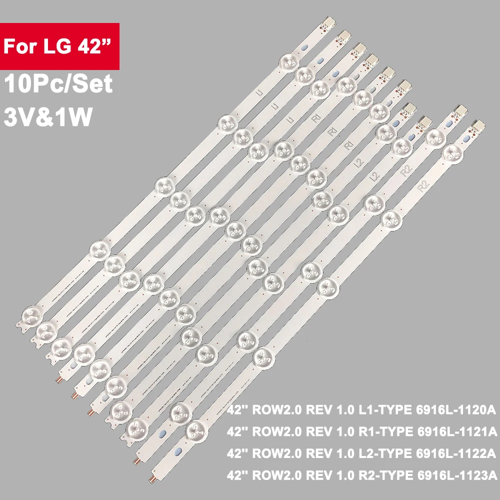 

10Pcs/set 42in LED Backlight Strip for LIG 42LN 3V1W 5Led 42LN570V-ZA 42LN570V-ZE 42LN5757-ZE 42LN5758-ZE 42LN575R-ZE 42LA615V-Z