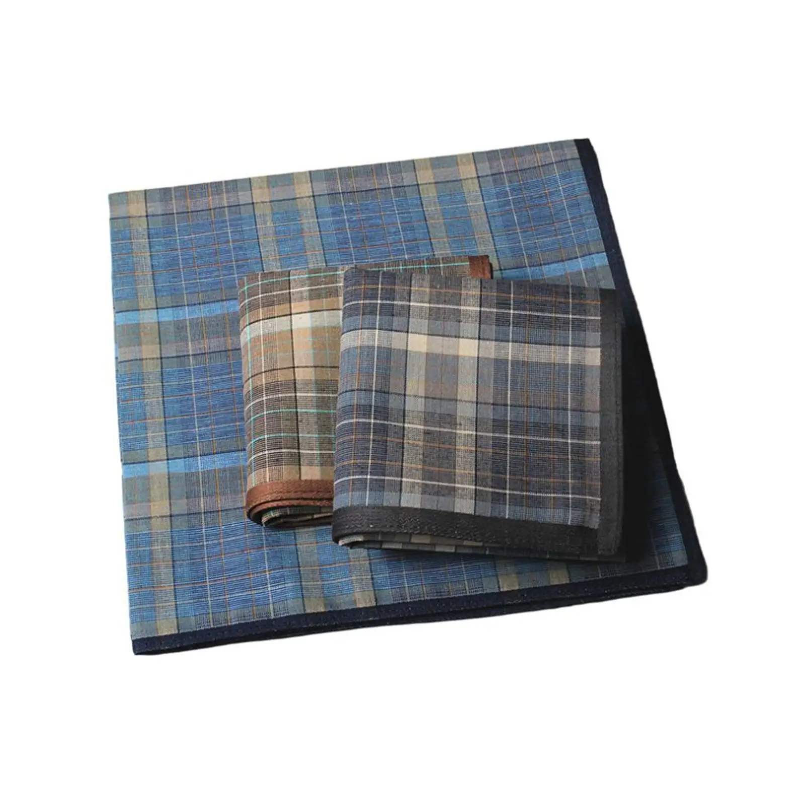 مناديل قطنية للرجال مكونة من 6 قطع من المناديل السميكة الماصة منقوشة مربعة الجيب لبدلة العمل