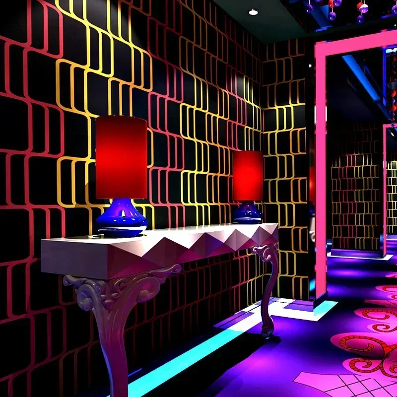 KTV wallpaper 3D three dimensional personality fashion flash wall cloth Bar Hotel fancy ballroom box theme room wallpaper