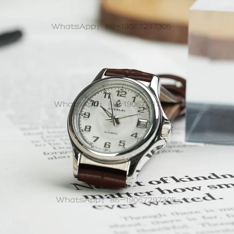 Fully Automatic Mechanical Women's Watch All-steel Leather