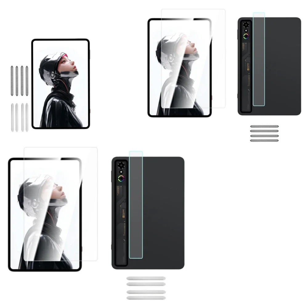 

1 Set Screen Protector For RedMagic Astra Gaming Tablet 9H Tempered Glass Protective Film HD Film Dust Mesh Lens Protector Set