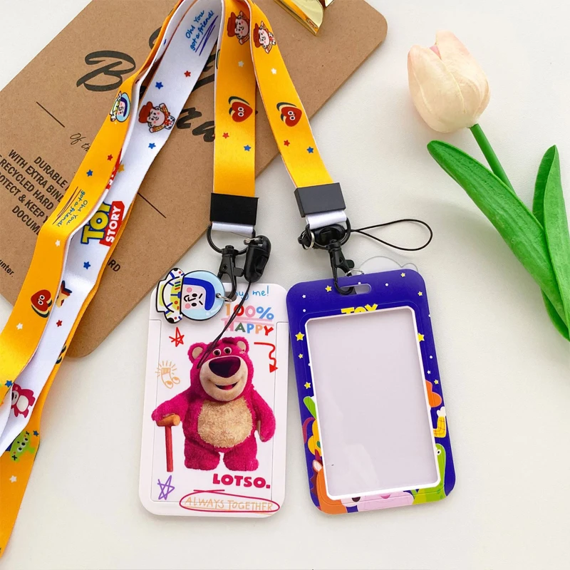 Disney Speelgoed Verhaal Id Kaarthouder Lanyard Hanger Schattige Houtachtige Deur Badge Houder Nek Riem Sleutelhanger Buzz Lightyear Credential Cadeau