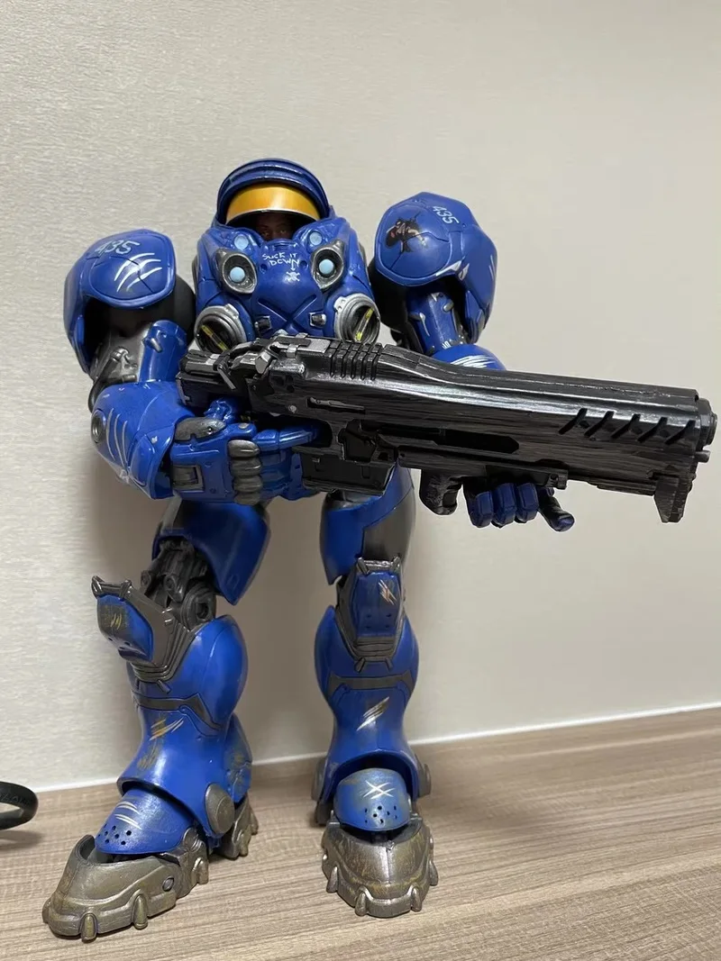 Starcraft 2 modelo hecho a mano de Terran Machine Gunman Tekis Finley, muñeca de juguete con muñeca móvil, modelo de adornos, regalo de cumpleaños