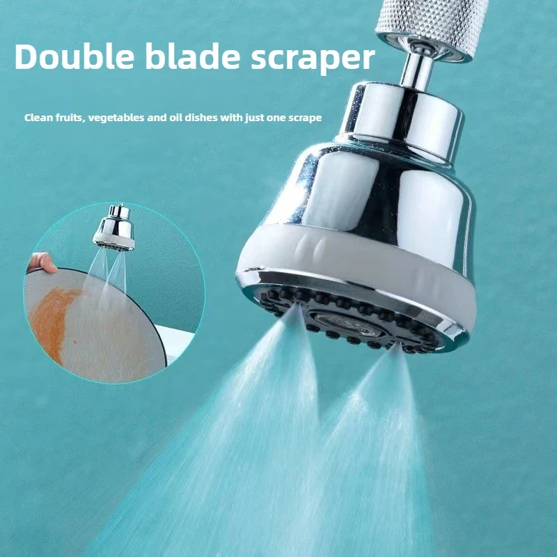 

360 ° Вращающийся кухонный смеситель, аэратор, барботер, 4 режима, защита от брызг для ванной комнаты, фильтр, насадка для раковины, удлинитель для смесителя для умывальника, адаптер