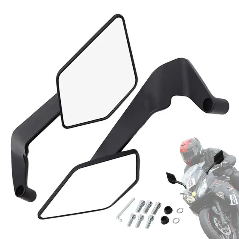

Motorcycle Mirrors For Handlebars 2 Pieces Mirrors For Motorcycles Cycling Accessories Rotating Reflector Spoiler For Daily Use