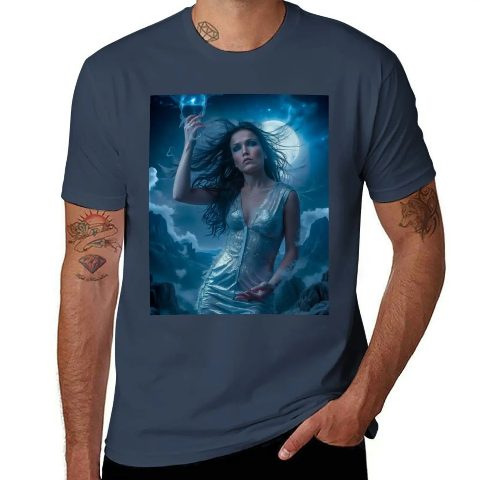 

Tarja Turunen My Little Phoenix T-Shirt Anti-Fade Casual Tee Shirt