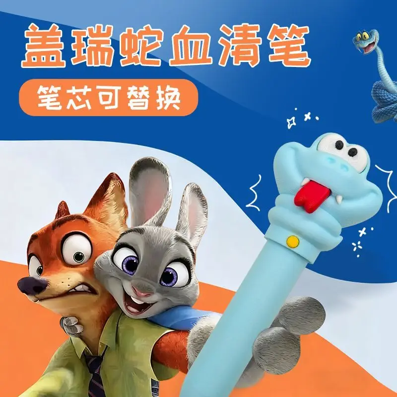 

Disney Zootopia Merchandise Gary the Snake Anime Cartoon Cute Plush Pen Creative Personalized Student Gel Pen Toy Gift wholesale