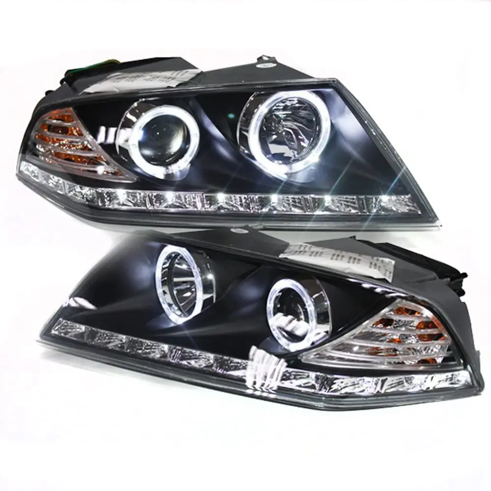 

For Skoda Octavia LED Angel Eyes Headlight Front Lamp 2007 To 2010 Year