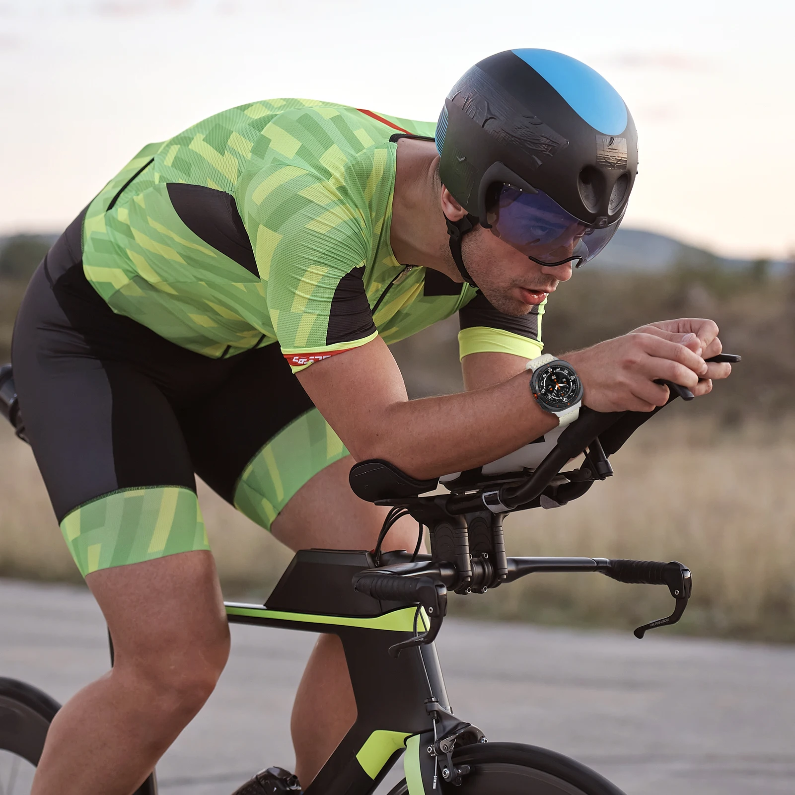 حلقة مفردة مضفرة لساعة سامسونج غالاكسي ، فرقة فائقة ، موصل معدني قابل للتعديل ، سوار نايلون ، حزام Watch7 Ultra ، 47