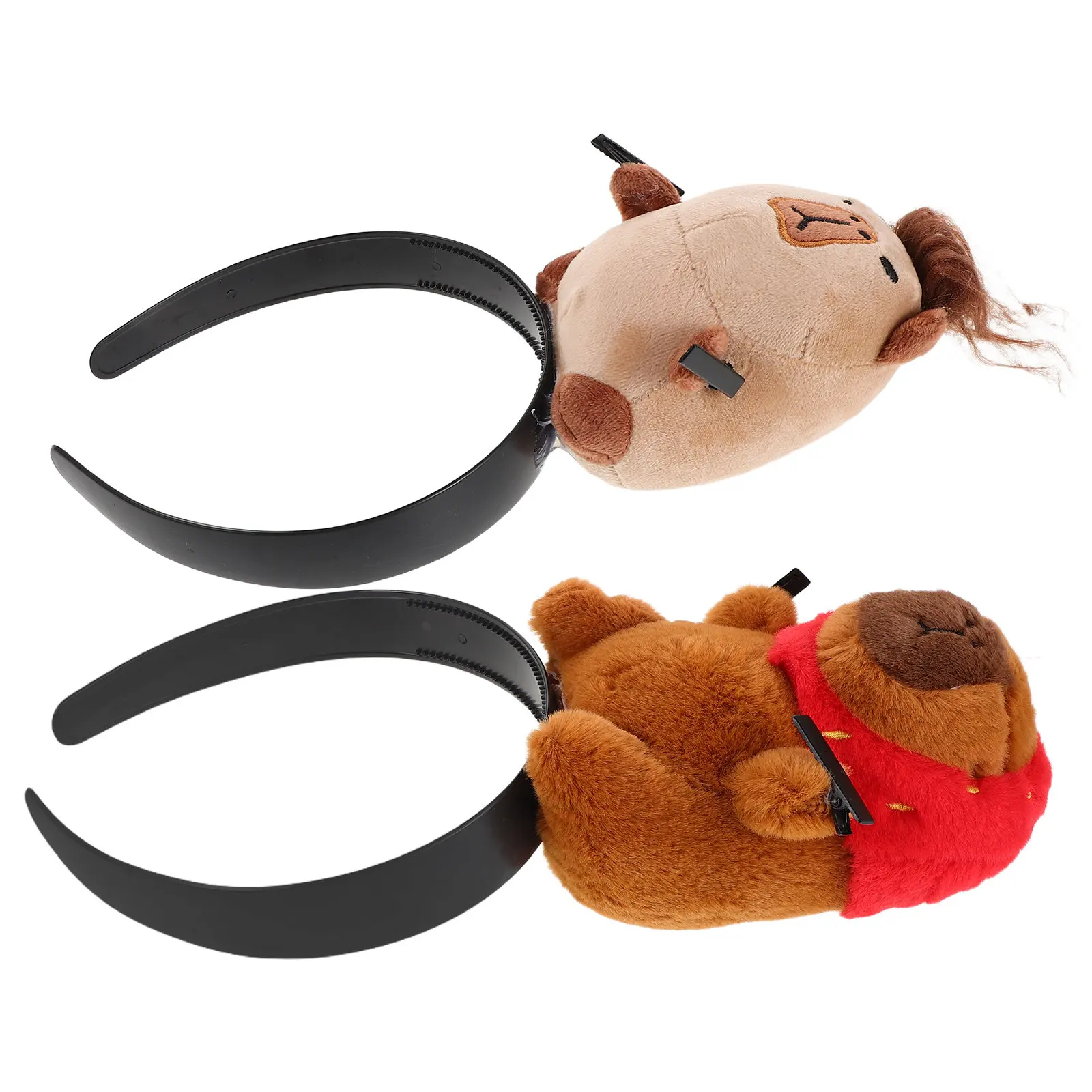 

Набор из 2 повязок на голову с капибарами, забавные мультяшные ободки для волос, реквизит для фотосессий на День рождения, Хэллоуин, вечеринки, костюмированные вечеринки, фестивали