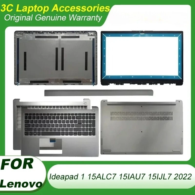 New For Lenovo Ideapad 1 15ALC7 15IAU7 15IJL7 2022 Laptop LCD Back Cover Front Bezel Palmrest Keyboard Bottom Case Hinges Cover
