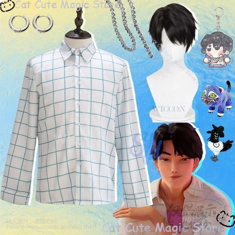 

Аниме Kpop Demon Косплей Иinu Saja Boys Soda Pop Uniform Fashion Handsome Korea Idol Ретро клетчатая рубашка с длинными рукавами 코스프레 Карнавал