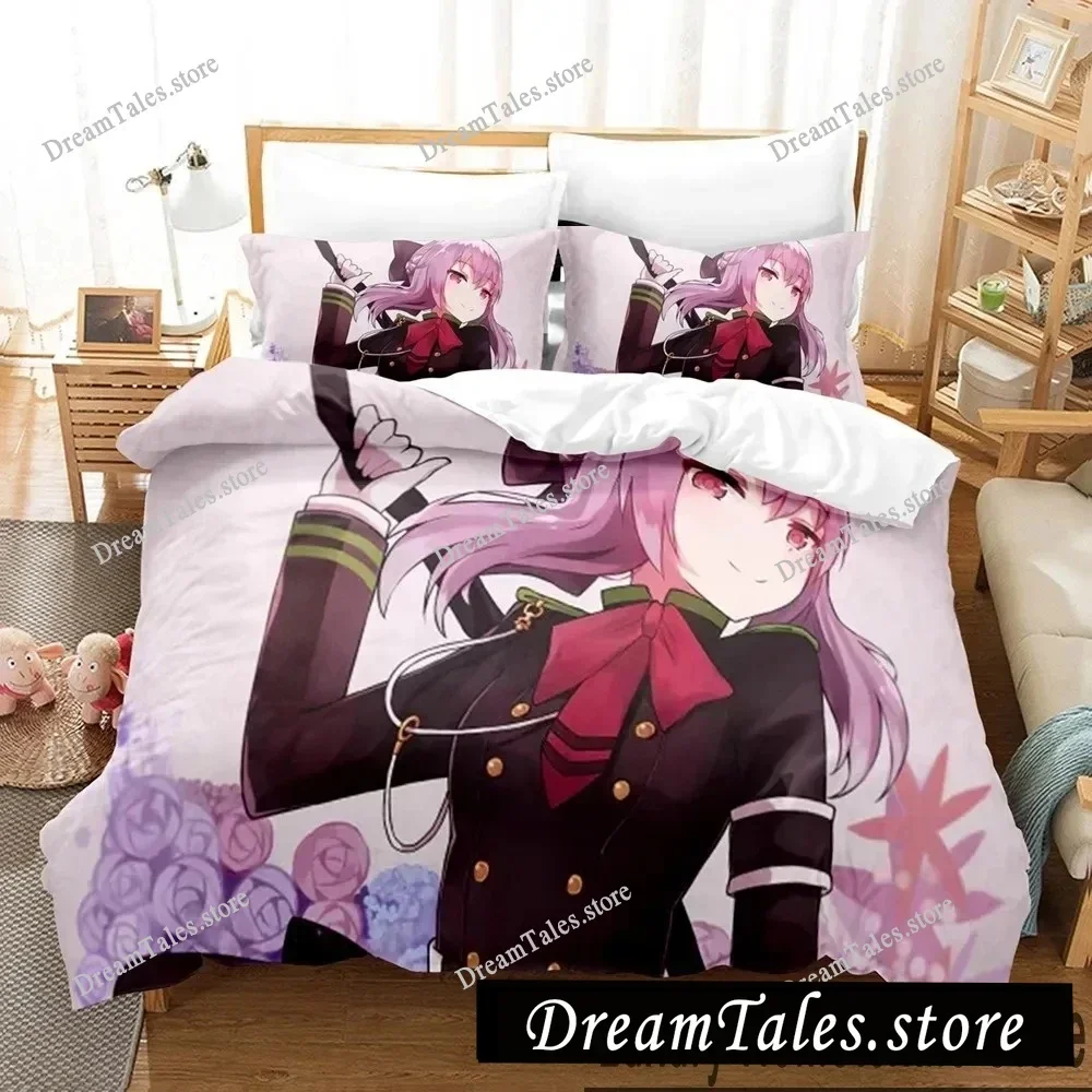 

3D Print Anime Seraph Of The End Bedding Set Boys Girls Twin Queen King Size Duvet Cover Pillowcase Bed Boys Adult741