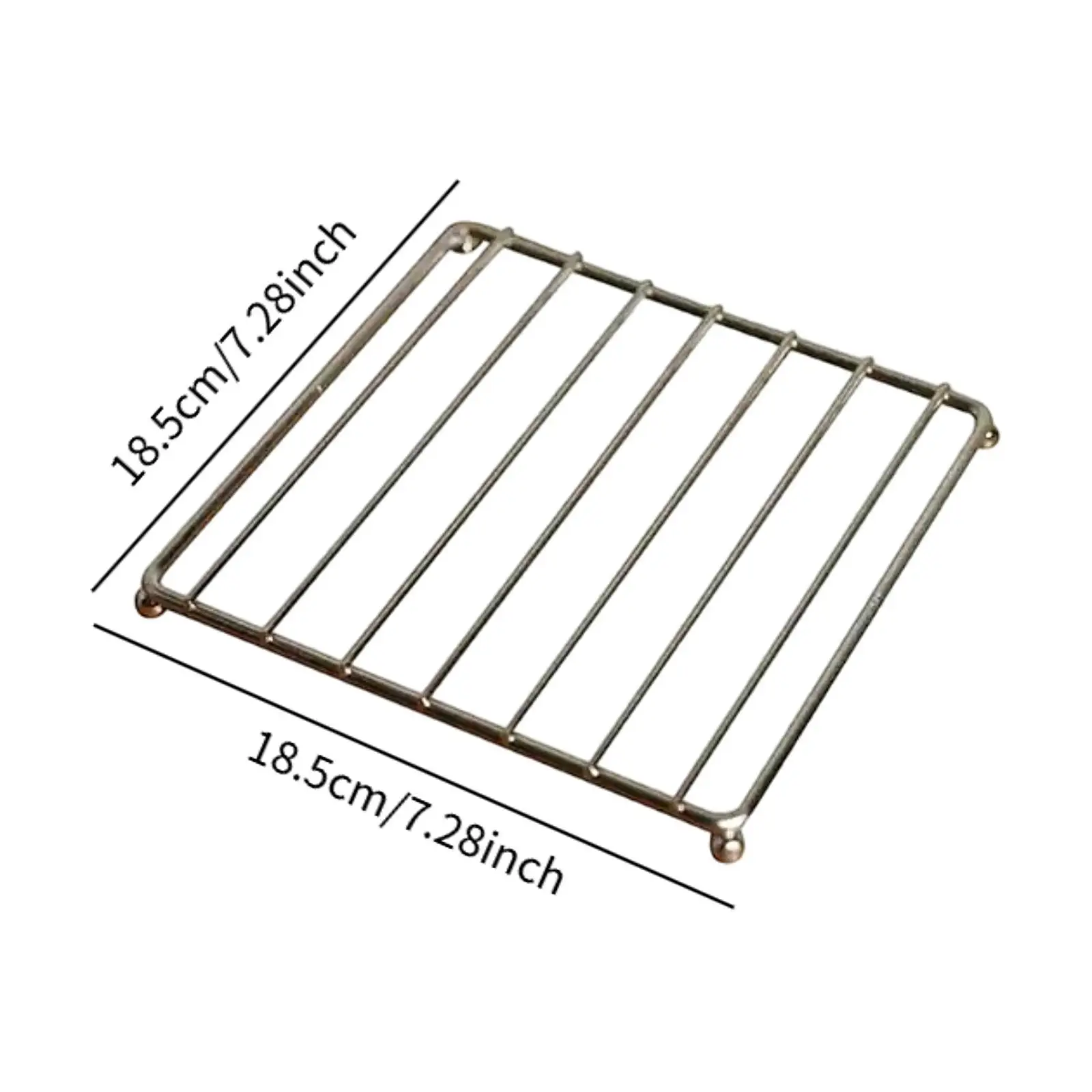 2-6pack Iron Trivet Meat Rack Square Metal Mat for Pots and Pan for Kitchen Pans