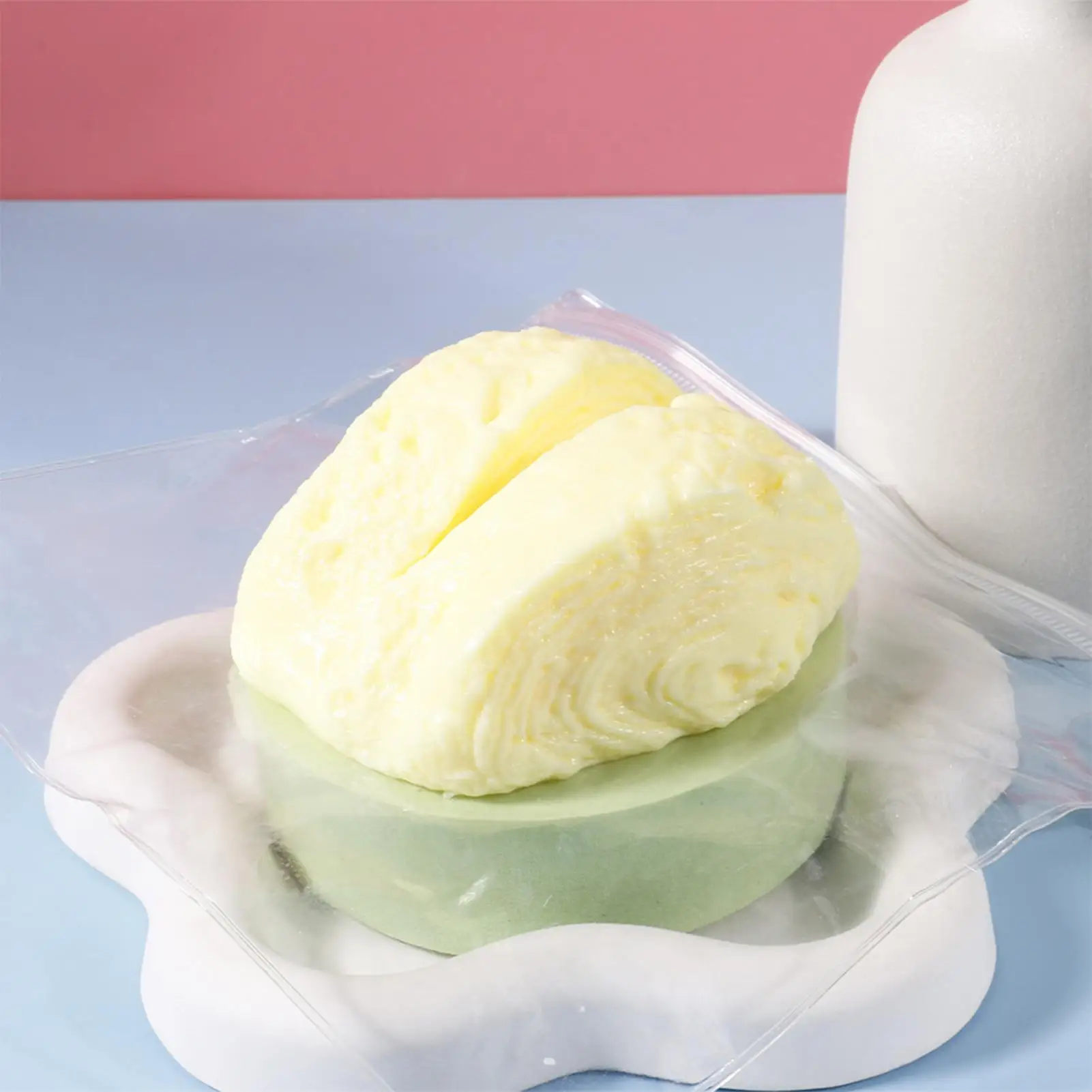 Bun Squeeze Toy Slow Rising Steamed Bun Stress Fidget Simulation Food Kneading Toy for Women Men Home Office Work Commuting
