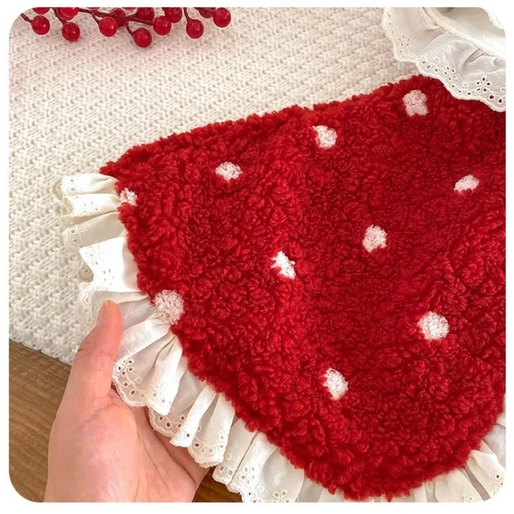 

Прочная теплая накидка с капюшоном из флиса для девочек 0-1 года, зимняя накидка с кружевными кроличьими ушками, наряд принцессы