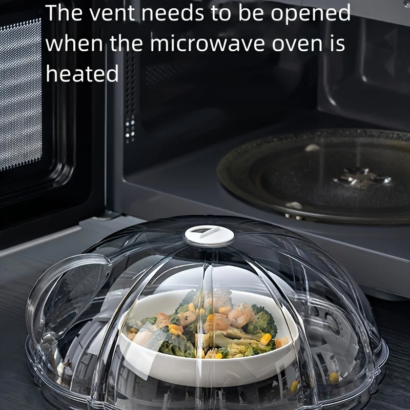 

Крышка для микроволновой печи, предотвращающая разбрызгивание, пылезащитная крышка для подноса, пригодная для разогрева и хранения продуктов на кухне.