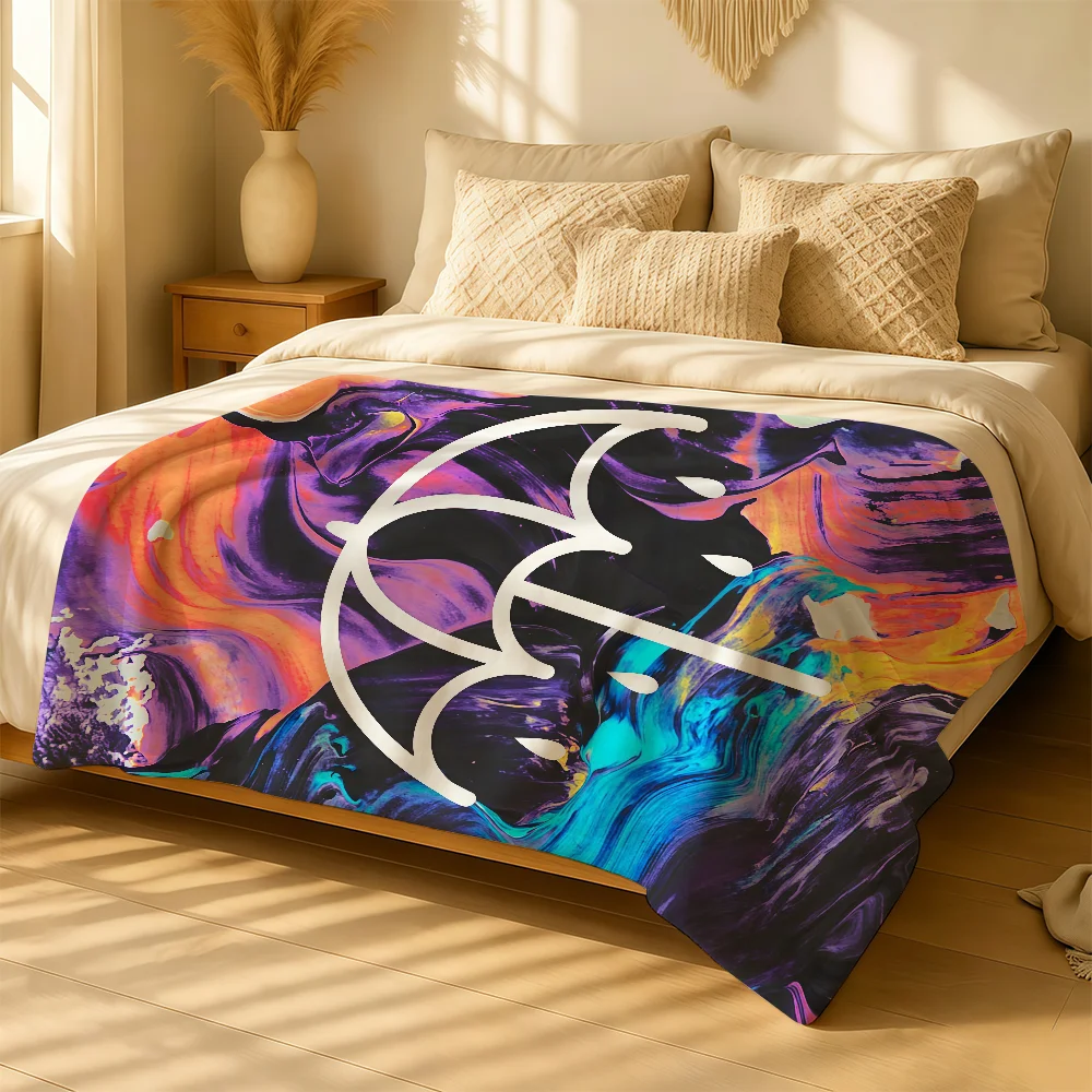 B-Bring Me H-HorizonS Blanket For Soft Warm Knee For Bedroom Living Room Bed Sofa Camping Picnic Office Gift