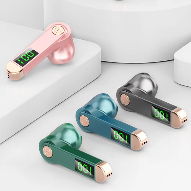 Auricolari Bluetooth 5.2 TWS con display digitale a LED cuffie Wireless 9D sport auricolari impermeabili cuffie con microfono