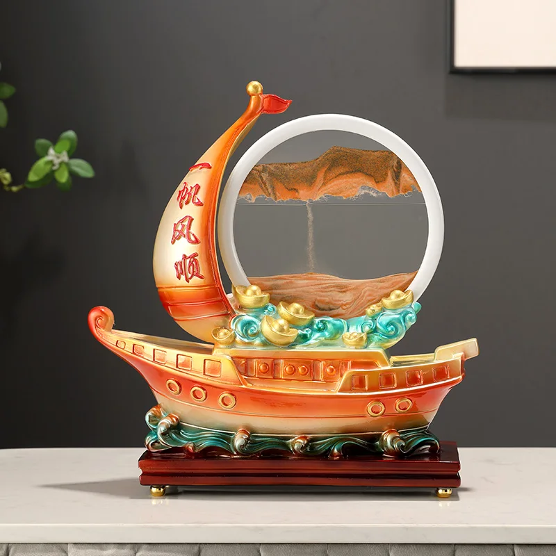 

Smooth Sailing Quicksand Painting Decoration Creative Hourglass Home Living Room Wine Cabinet TV Cabinet Office Decorations Gift