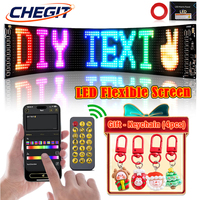 LED Matrix Pixel Panel Scrolling Bright Advertising Flexible USB 5V LED Car Sign Bluetooth App Control With Keychain Gift