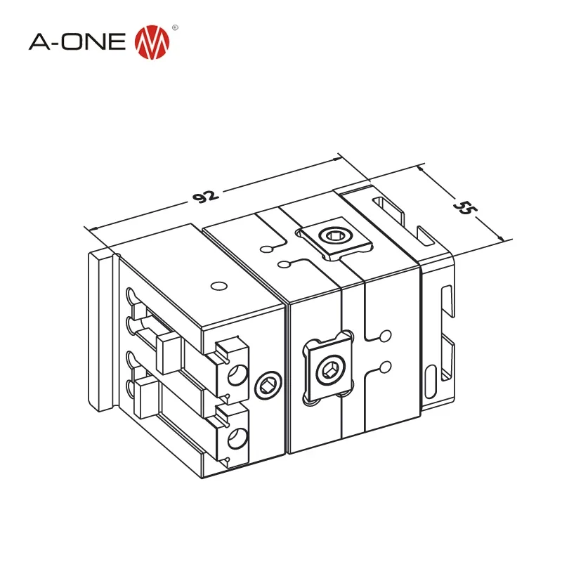 A-ONE high precision 3 axis Rotatable pendulum wire edm vise 3A-200109