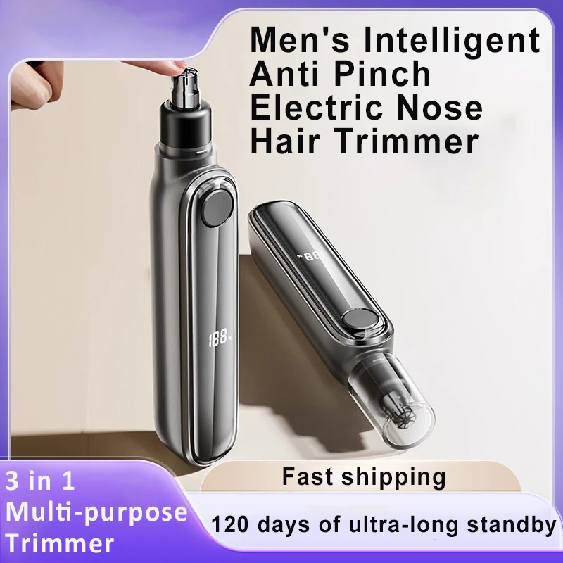 

Electric Nose Hair Trimmer Men's Rechargeable Anti Pinch Nose Hair Cleaning Scissors Artifact Waterproof Multifunctional Trimmer