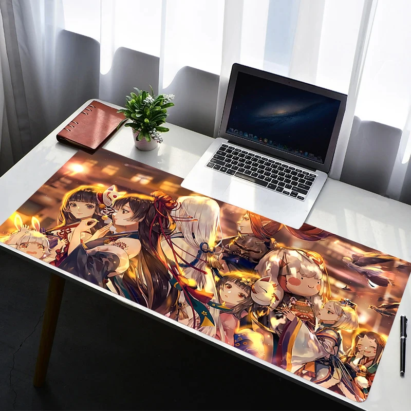 Mouse Pad PC Non Slip Rubber Cartoon Mousepad Laptop Gamer Cabinet Keyboard Pad Office O-onmyoji Computer Gaming Desk Mouse Mat