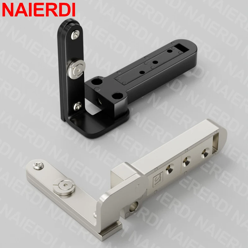 NAIERDI Adjustable Concealed Pivot Hinges,2 Pieces Heavy Duty Invisible Door Hinges for Interior Doors,Left Right Fine Tuning