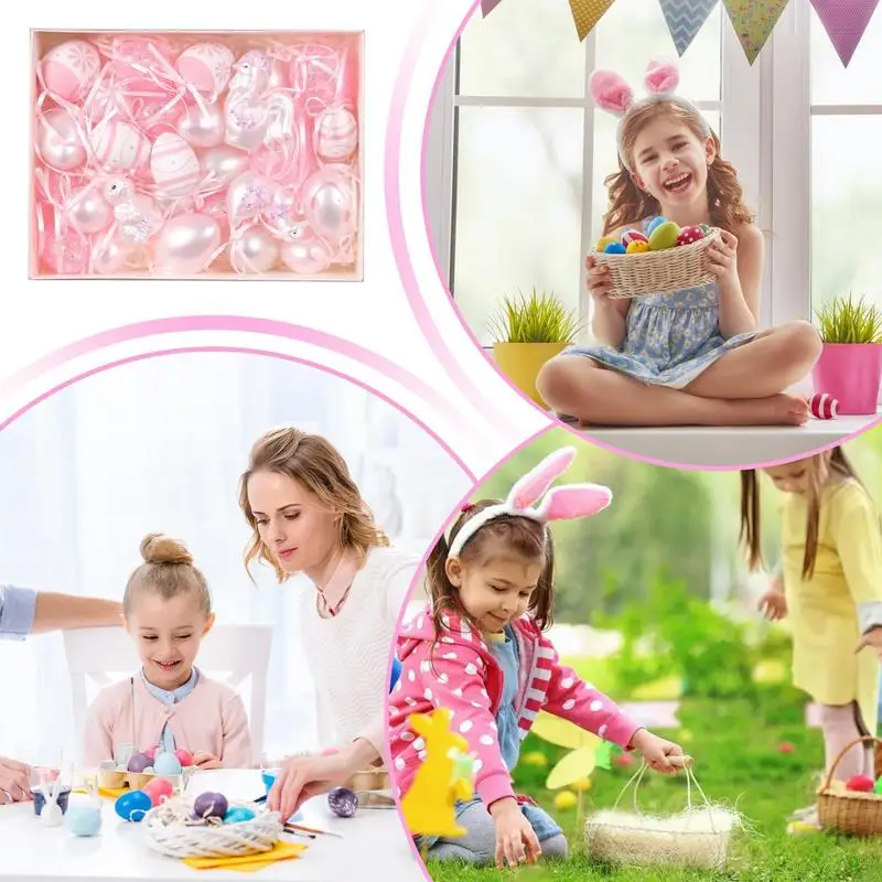Easter Eggs Ornaments Festival Party Favor Spring Celebration Hangable Egg Ornaments Spring Easter Bowl Fillers For Home Church