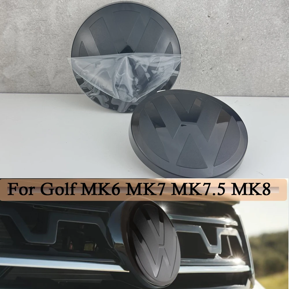 3D Modified 1/2Pcs Car Front Bonnet Grill Rear Trunk Emblem Logo Cover For V W Golf 6 Golf 7 Golf 7.5 Golf8 (2010-2014)