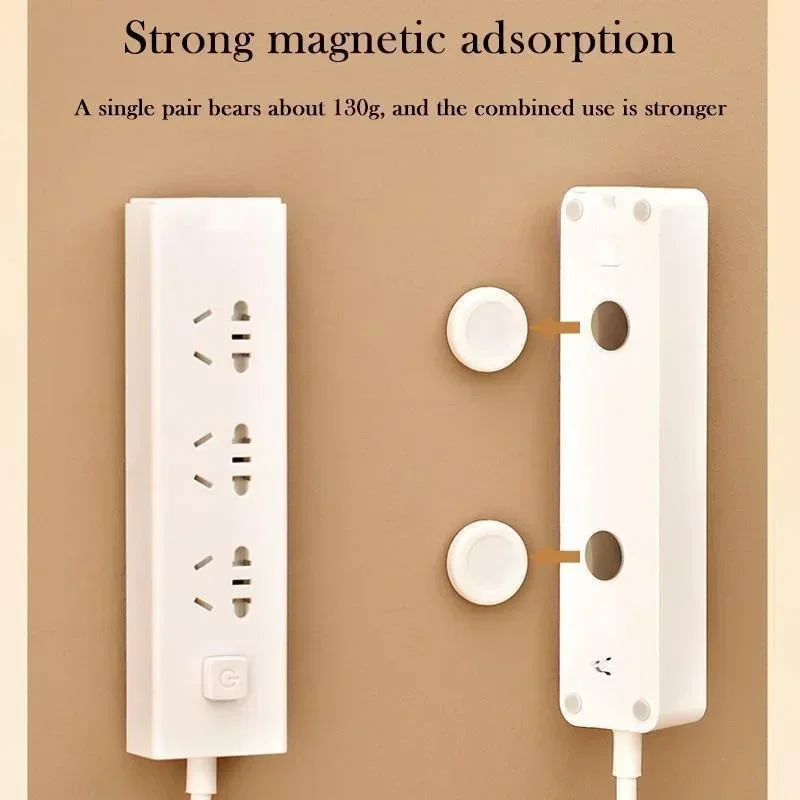 2Pcs Magnetic Hooks Magnet Holder Wall Mount Strong Magnet Hook For Socket Remote Control Storage Holder Home Organizer Hook