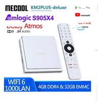 Mecool KM2 Plus Deluxe S905X4 Android 11 TV Box Smart 4GB 32GB D0by Atmos 1000M LAN BT5.0 Set-Top Box TV Receiver