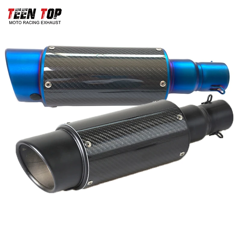 

Universal Motorbike Elbow Carbon Fiber Exhaust Muffler For KTM Duke250 RC125 Duke390 RC390 Silencieux 51mm Racing Exhaust Pipe