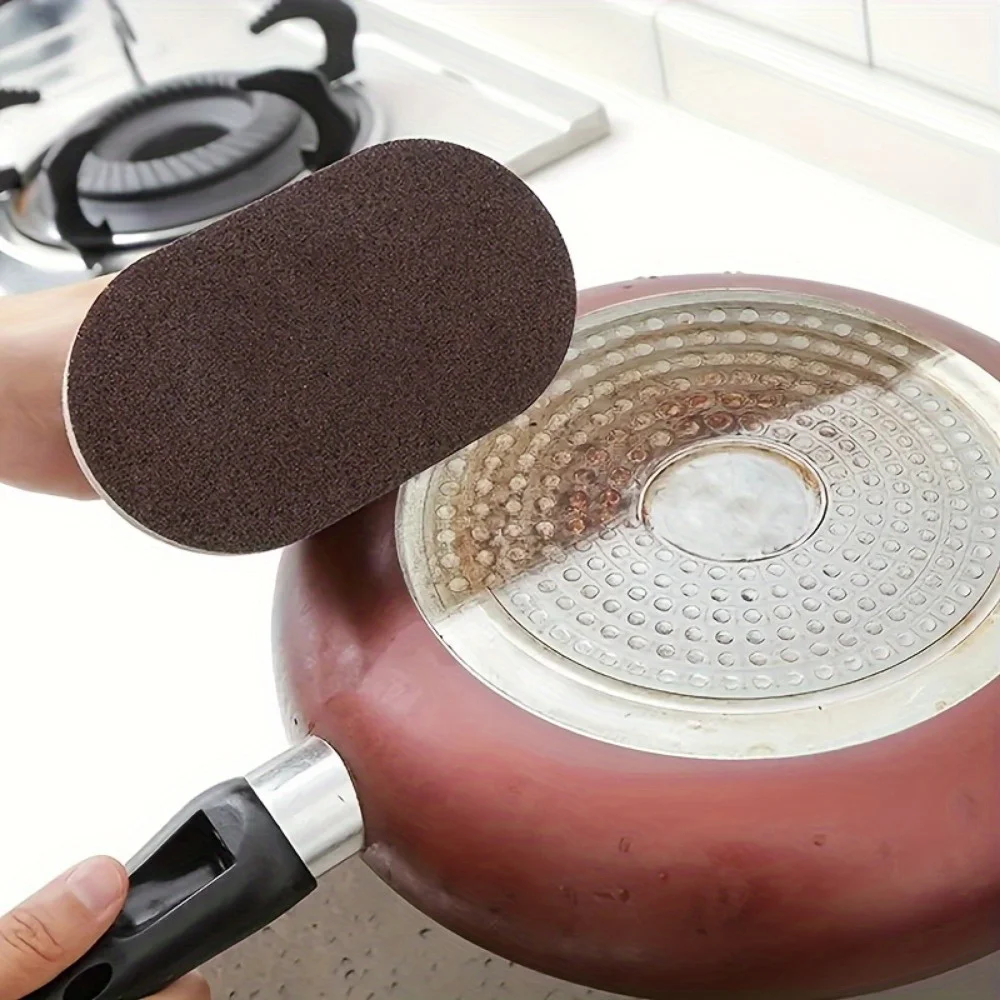 Magic Emery Sponge with Handle - Reusable Kitchen Scrub Pad 