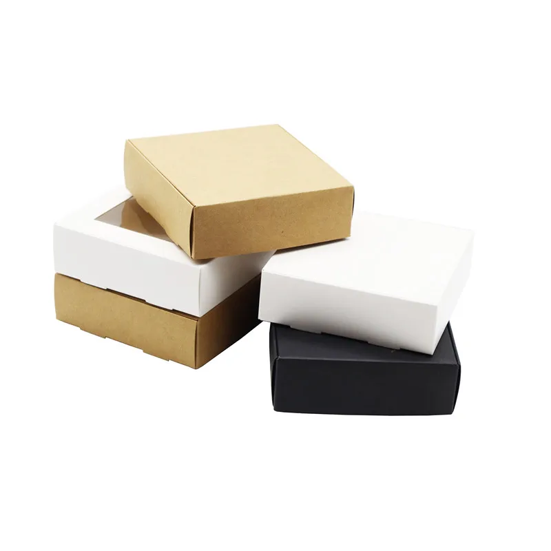 

50pcs Multi Size Kraft Paper Gift Box Handmade Soap Box Jewelry Cookies Gift Candy Box Wedding Gift Box Party Supplies