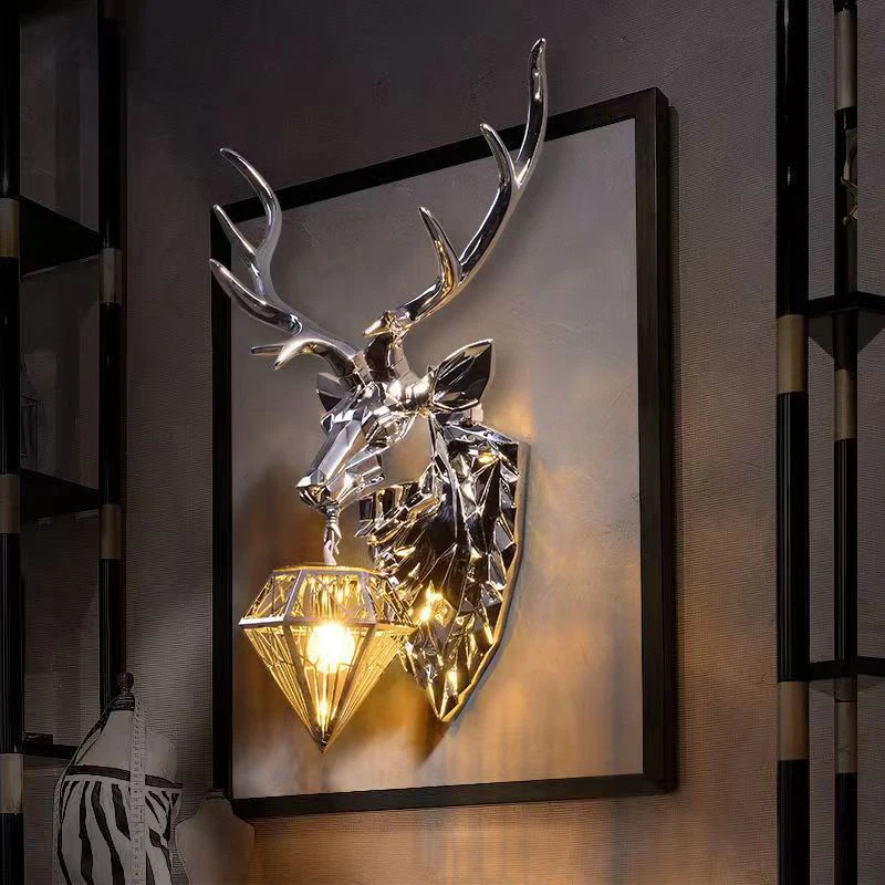 Aosong Eigentijdse Gouden Herten Wandlamp Gepersonaliseerde En Creatieve Woonkamer Slaapkamer Gang Gang Decoratie Licht