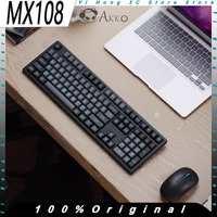 AKKO MX108 Keyboard and Mouse Combo Wireless Dual Mode 2.4G 108 Key Full-size Portable Custom PC Gaming Keyboard and Mouse Set